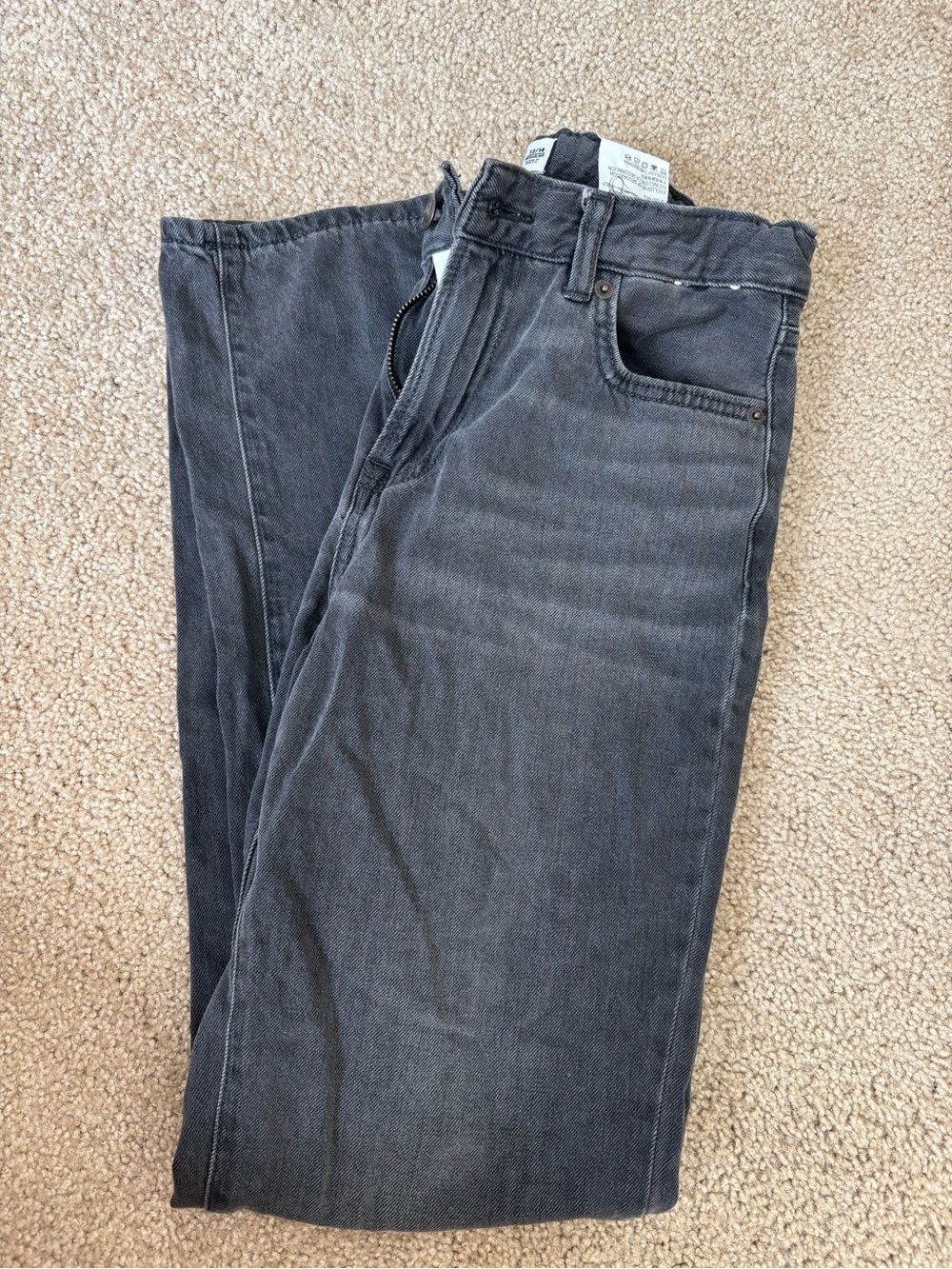 abercrombie kids gray straight-leg jeans